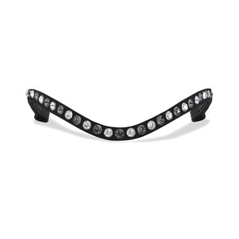 Black Leather various designs/sizes HyClass Crystal/Diamante BROWBAND 