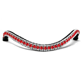 Browband Crystal &amp; Red - Subtile