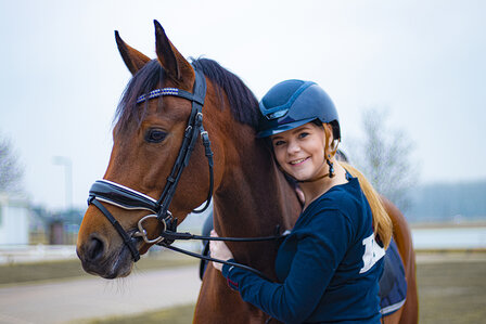 Frontriem blauw &amp; Crystal