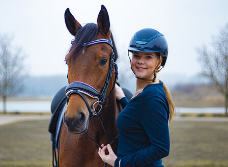 Frontriem blauw &amp; Crystal