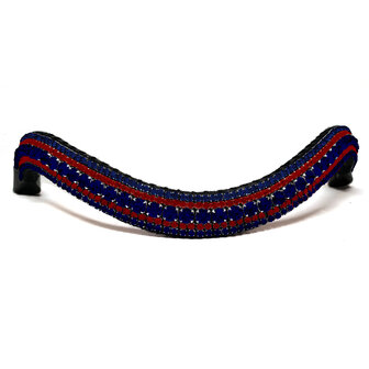Browband Navy &amp; Bordeaux Red