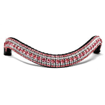 Browband Pink &amp; Crystal 