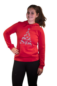 Unicorn Christmas Hoody Red