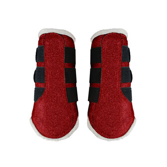 Red shop brushing boots