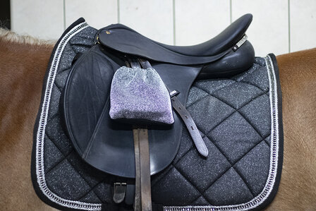 stirrup covers glitter silver