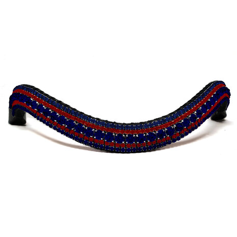 Browband Navy & Bordeaux Red