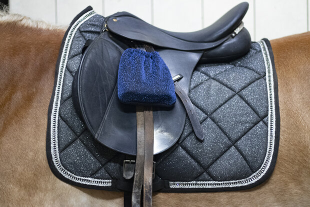 stirrup covers glitter navy