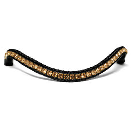 Browband Rhinestone Black & Gold - Subtile