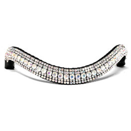 FSS Wave W Shape Wavey Crystal Bling Browband Custom Made Sparkle Any Colour New 