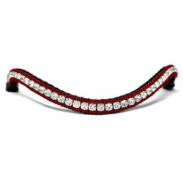 Browband Bordeaux Red & Crystal -Subtile