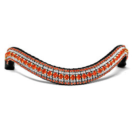 Browband Orange & Crystal