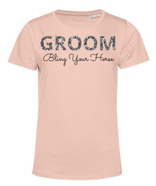 Groom Shirt Soft Pink Silver Glitter